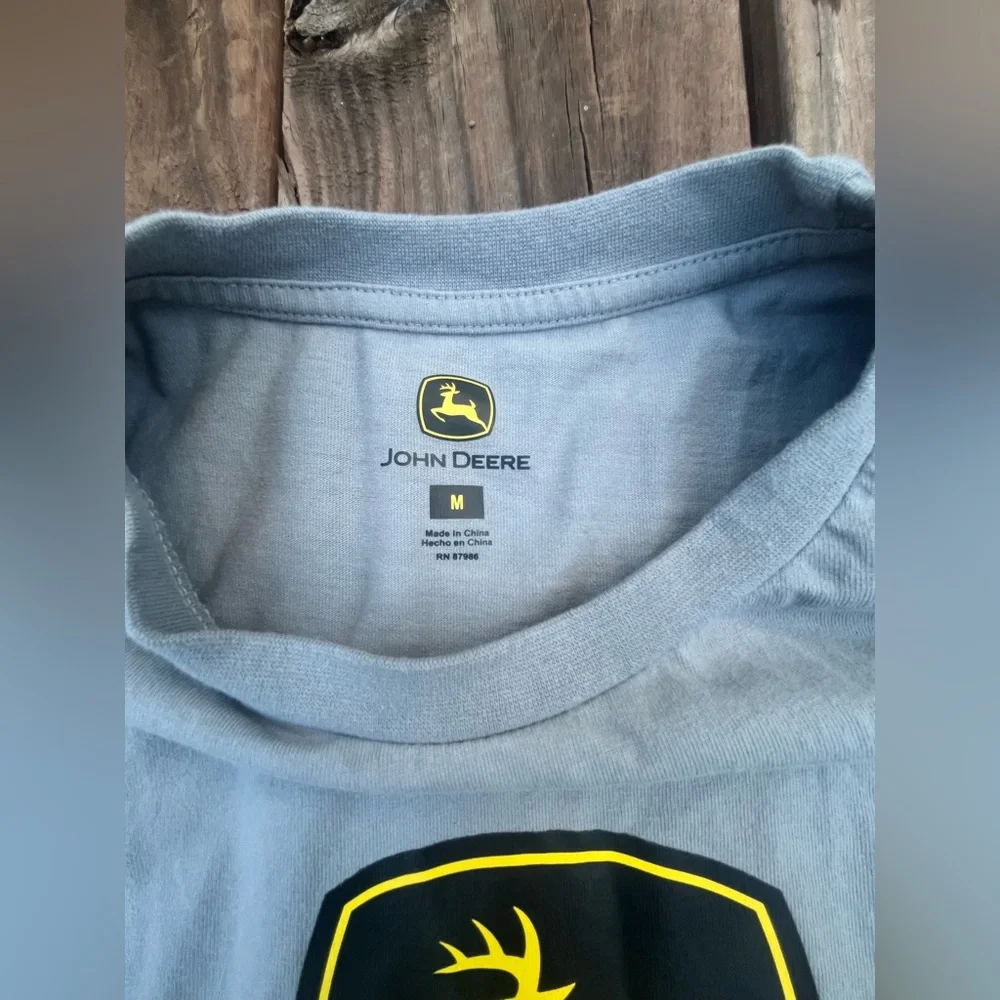 John Deere Men's Longsleeve Shirt Gray Medium - Picture 4 of 6